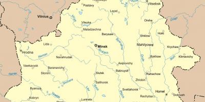 Kaart van belorussia