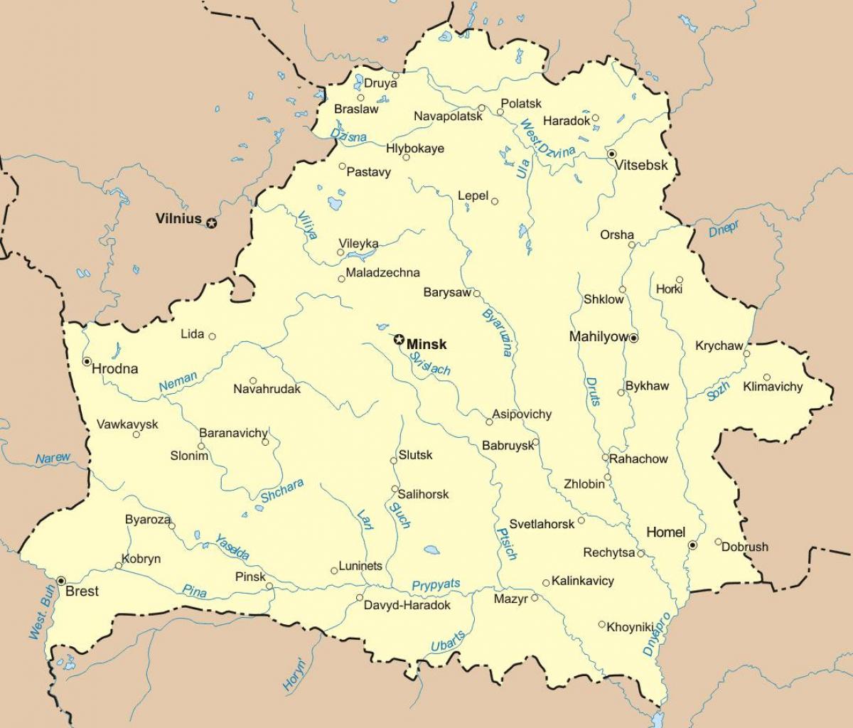 kaart van belorussia